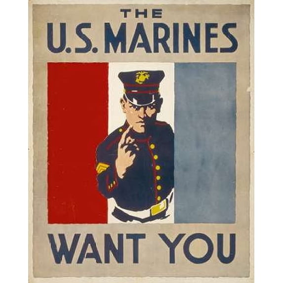 The U.S. Marines Want You, 1914/1918 Poster Print by Charles Buckles Falls (24 x 30)