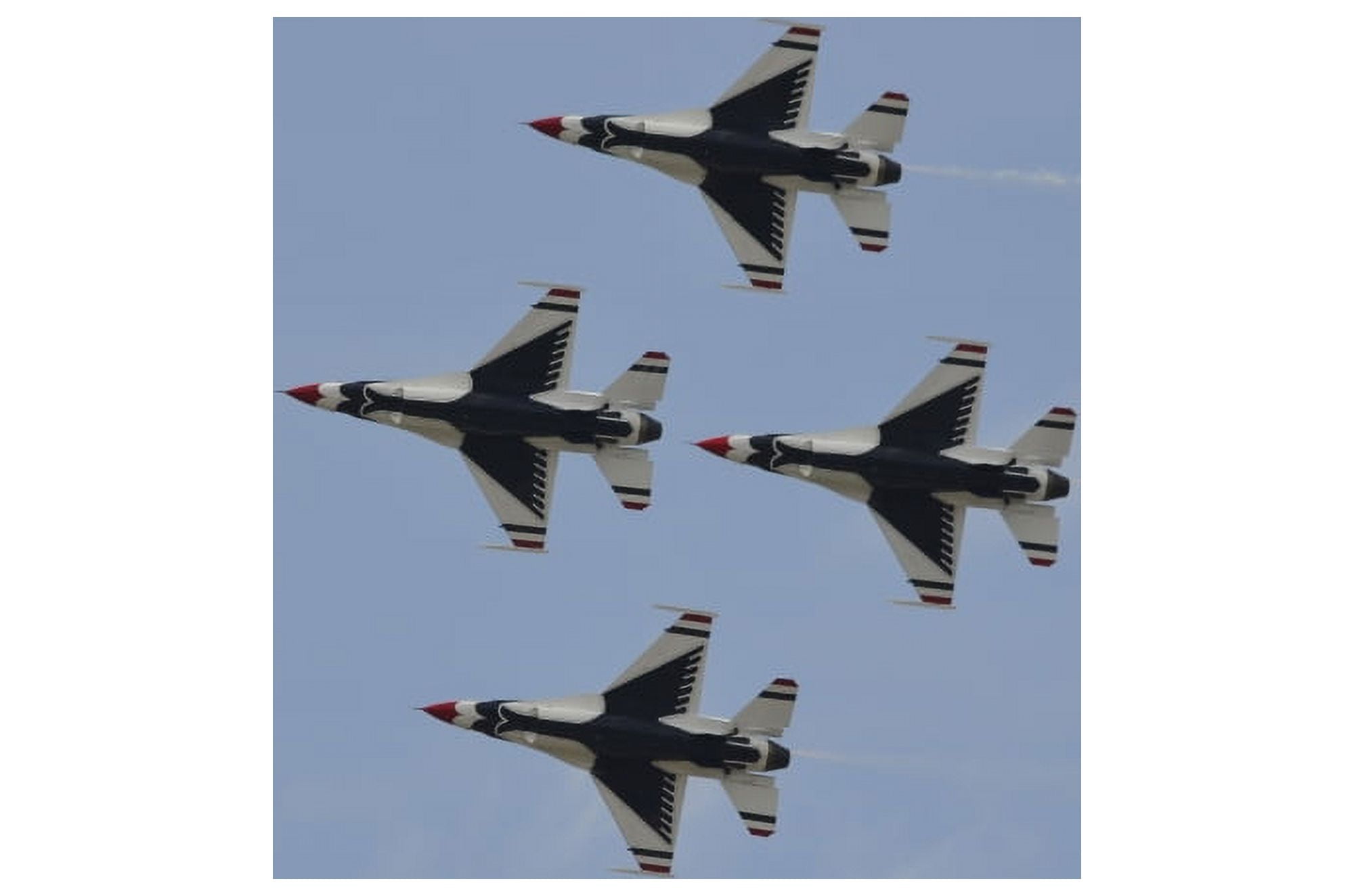 The US Air Force Thunderbirds fly in formation Canvas Art - Stocktrek Images (35 x 23)
