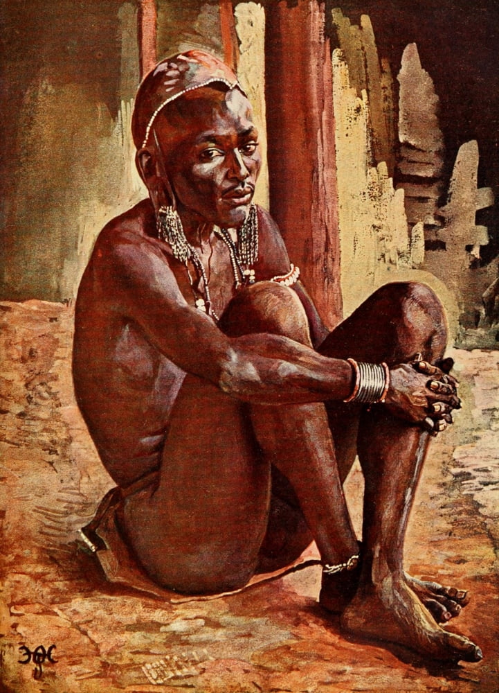 The Uganda Protectorate 1902 A Kamasia Canvas Art - Sir Harry Johnston (18 x 24)