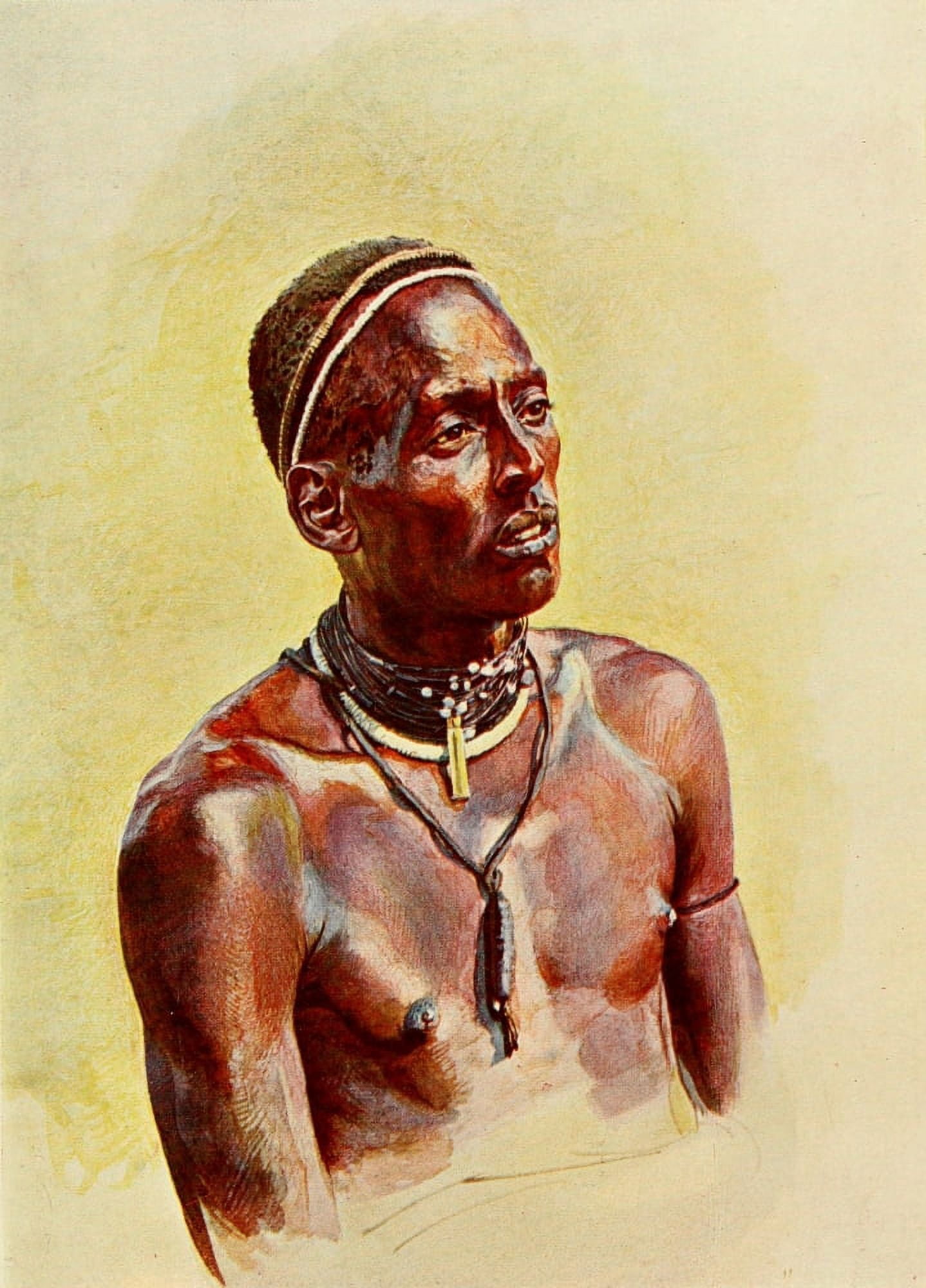 The Uganda Protectorate 1902 A Muhima of Mpororo Canvas Art - Sir Harry Johnston (24 x 36)