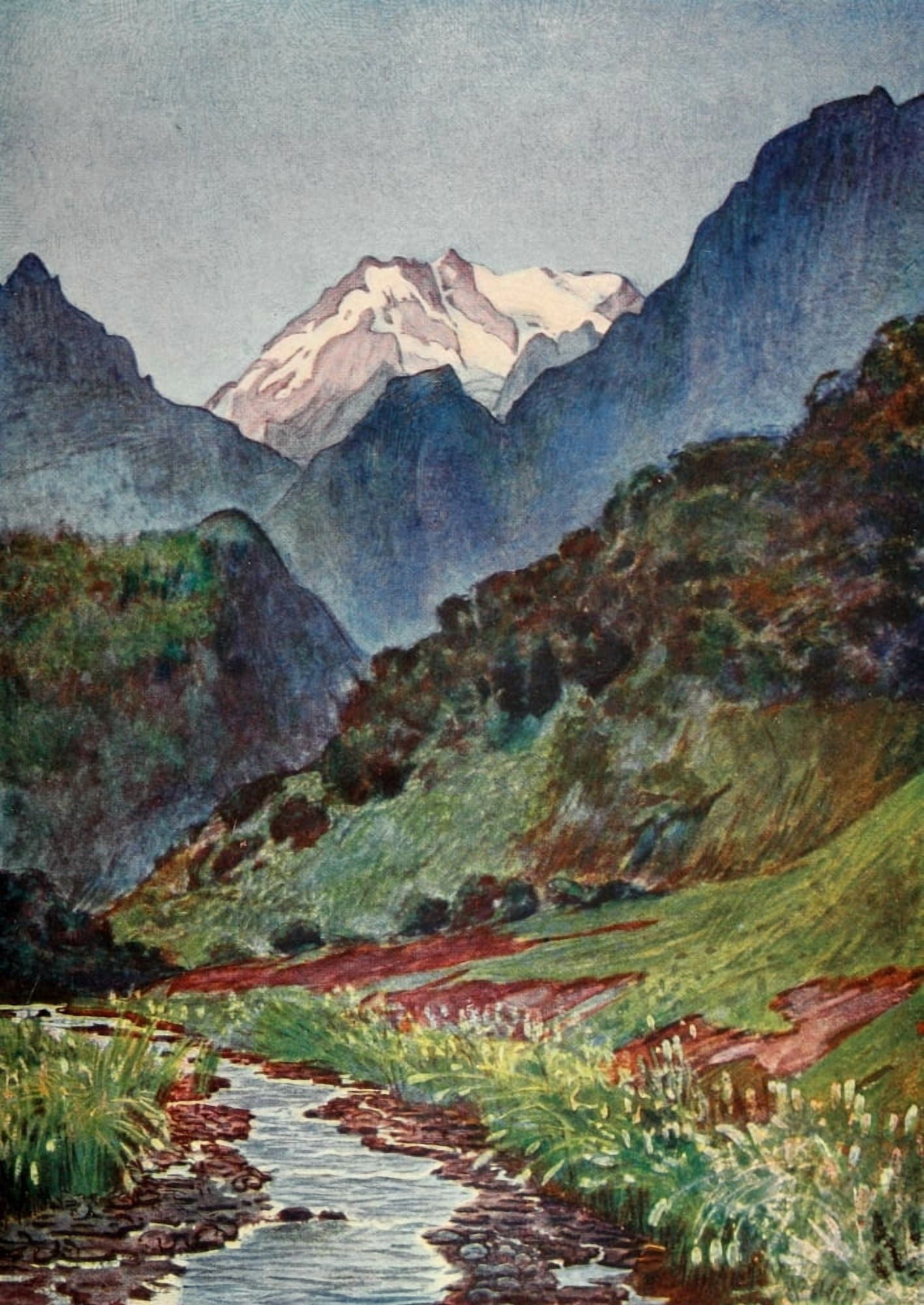 The Uganda Protectorate 1902 Duwoni Peak at dawn Canvas Art - Sir Harry Johnston (24 x 36)