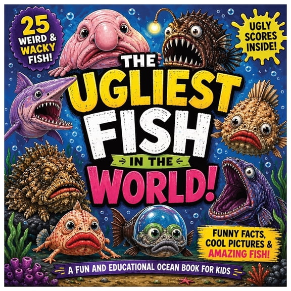 Top 25 The Ugliest Fish In The World!: A Fun and Educational Book For Kids 25 Weird and Wacky Fish Included, (Paperback)