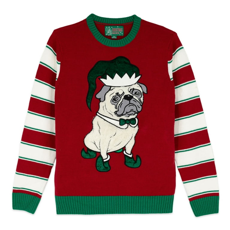 Pug ugly shop christmas sweater walmart
