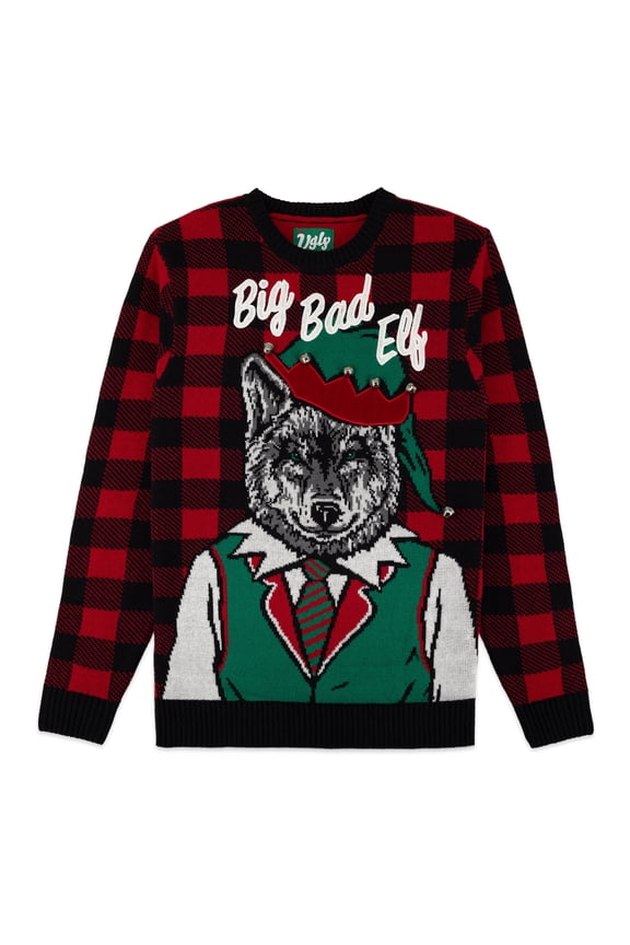 Interactive Ugly Christmas Sweaters for Holiday Fun Tacky Unisex Design, Perfect Snug Fit Breathable (Cayenne, Medium)