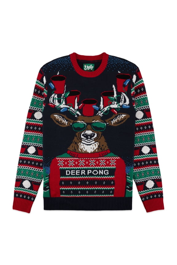 Interactive Ugly Christmas Sweaters for Holiday Fun Tacky Unisex Design, Perfect Snug Fit Breathable (Twilight, X-Large)