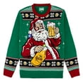 thumbnail image 1 of The Ugly Sweater Co. Light Up Ugly Christmas Sweater with LEDs - Snug Fit, Motion Activated Light Up Ugly Sweater Designs. (New Emerald, XX-Large), 1 of 3