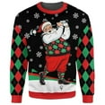 thumbnail image 1 of The Sweater Mens Sports Golf Sports Christmas Sweater for Holiday Fun Design, Snug Fit Breathable Crewneck, 1 of 2