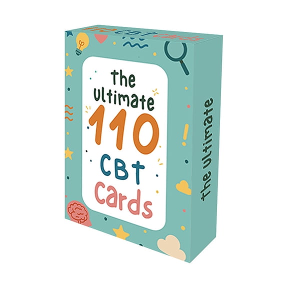 The Ultimate 110 CBT Cards Box Set Cognitive Behavioral Therapy Flashcards for Mindfulness and Emotional Wellness Activities