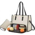 thumbnail image 1 of The Ultimate 2 in 1 Tote Bag Lunch Bag Combo, Work Bag with Lunch Compartment Insulated Lunch Box Laptop Bag(White), 1 of 8