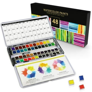 Empty Watercolor Palette Tin With 37 Half Pans Magnetic and 