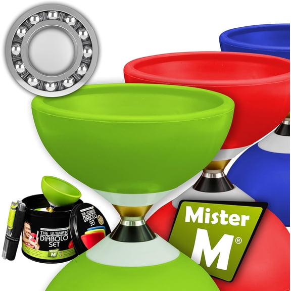 The Ultimate Bearing Set Triple Bearing Juggling Collapsable Sticks