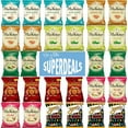 thumbnail image 1 of The Ultimate Chips Care Package Value Pack, bundled by SUPERDEALS, includes a variety assortment of 28 bags of chips, along with a mystery gift., 1 of 3
