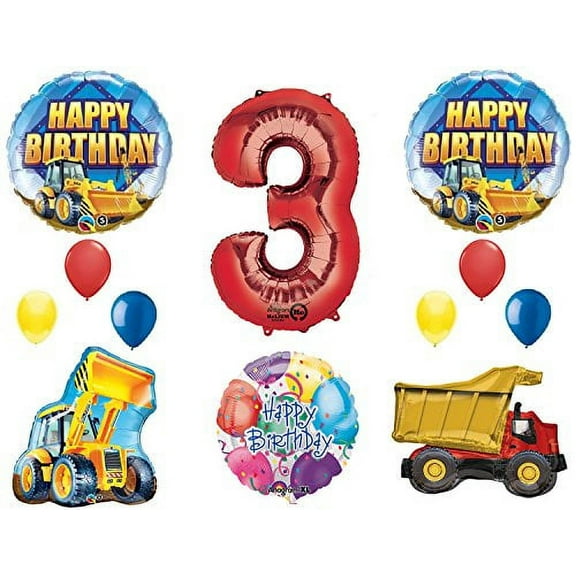 The Ultimate Construction 3rd Birthday Party Supplies and Balloon Decorations
