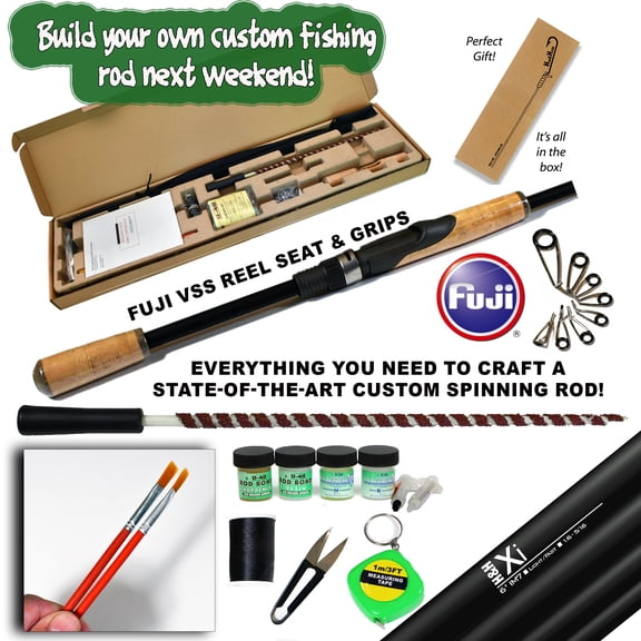 The Ultimate Custom Spinning Rod Building Kit 6' 4-pc Light - Microwave - Complete