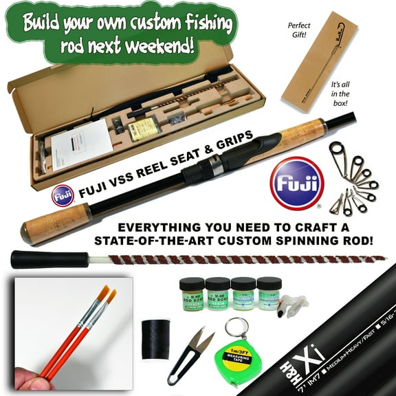 The Ultimate Custom Spinning Rod Building Kit 7' 3-pc MH  Fuji - Complete