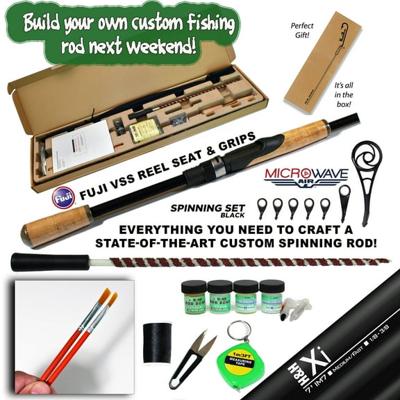 The Ultimate Custom Spinning Rod Building Kit 7' 3-pc ML - Microwave  Complete