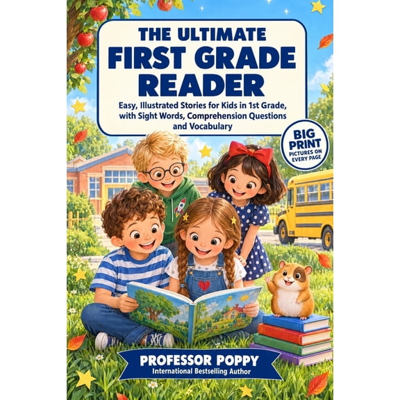 Poppyprep Learning Readers The Ultimate First Grade Reader: Easy, Illustrated Stories for Kids in 1st Grade, with Sight Words, Comprehension Questi, (Paperback)