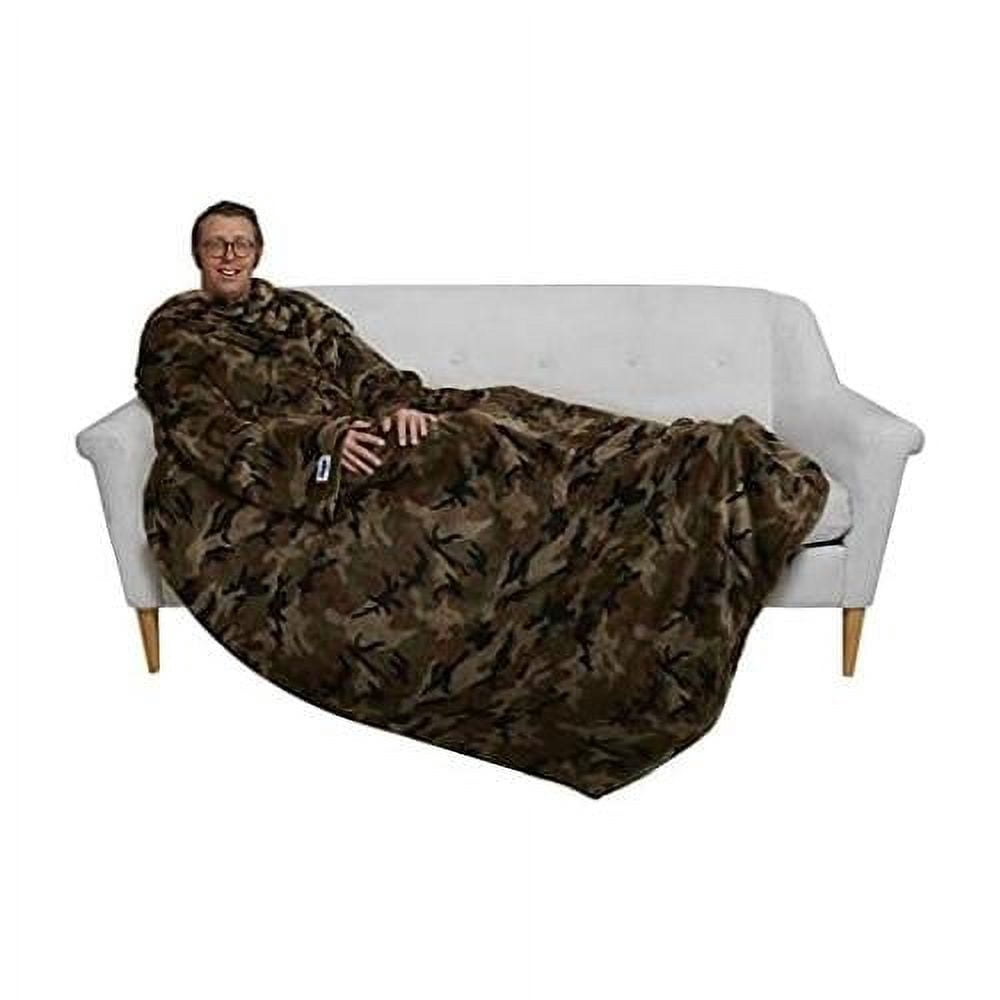 The Ultimate Fleece Blanket With Sleeves & Foot Pocket Lightweight, Warm & Fleecy Plush
