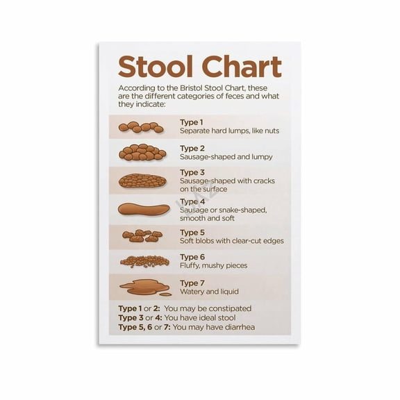 The Ultimate Guide to Poop Bristol Stool Chart Digestive Health Educational Poster (2) Canvas Painting Wall Art