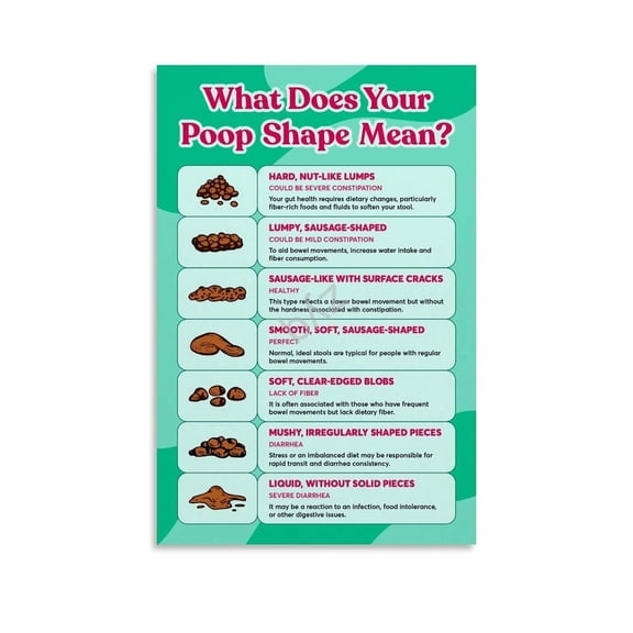 The Ultimate Guide to Poop Bristol Stool Chart Digestive Health Educational Poster (8) Canvas for Living Room Bedroom Decor
