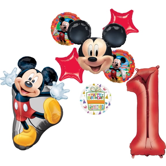 The Ultimate Mickey Mouse 1st Birthday Party Supplies and Balloon Decorations