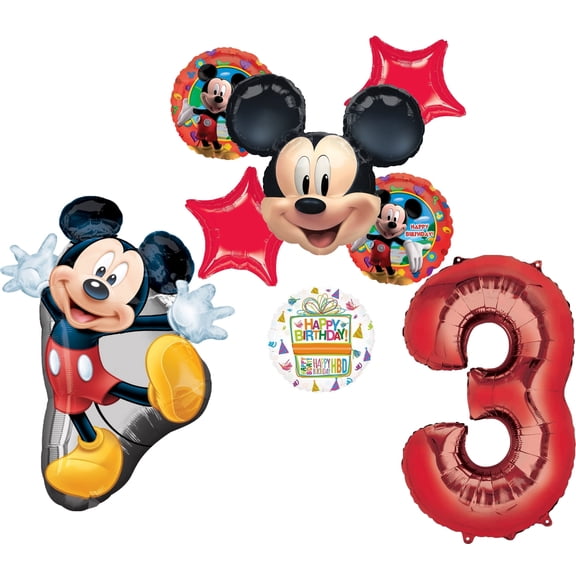 The Ultimate Mickey Mouse 3rd Birthday Party Supplies and Balloon Decorations