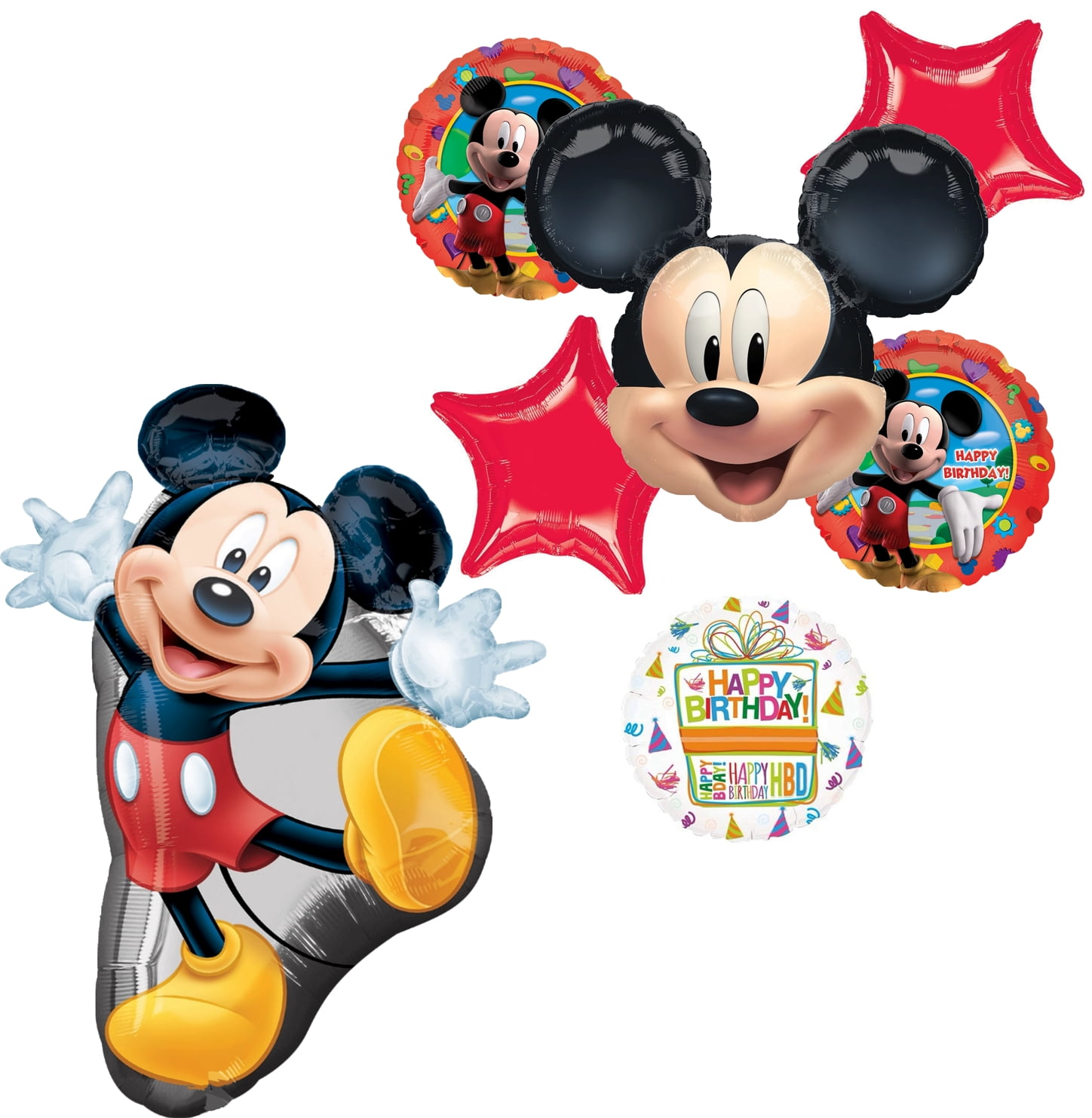 Mickey Mouse Minnie Mouse Supershape Foil Helium Balloon Birthday Party Kit  Fun