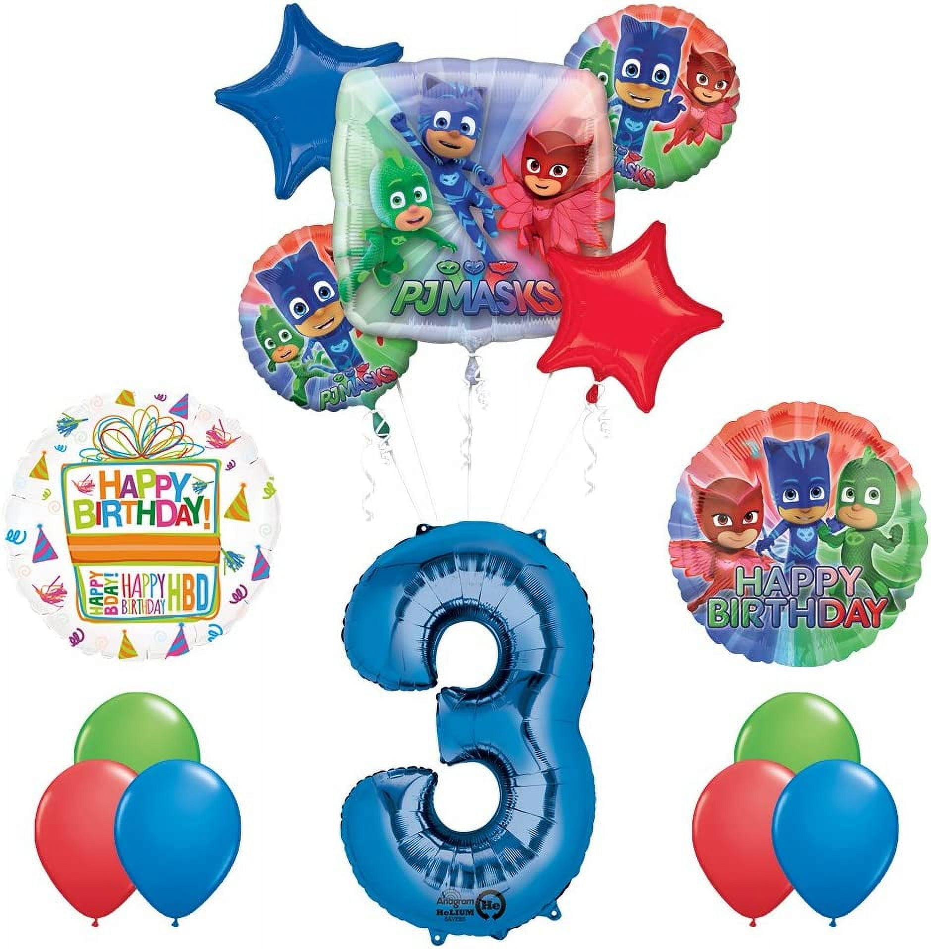 The Ultimate PJ Masks 3rd Birthday Party Supplies and Balloon ...