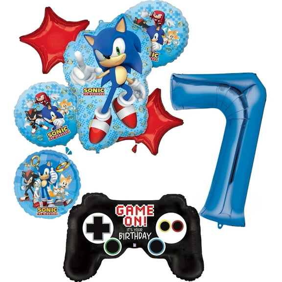 The Ultimate Sonic The Hedgehog 7th Birthday Balloon Party Supplies