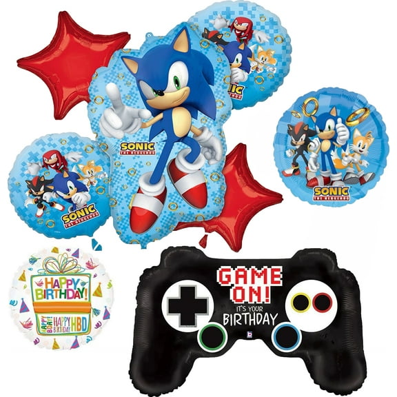 The Ultimate Sonic The Hedgehog Birthday Party Supplies Balloon Bouquet Decorations