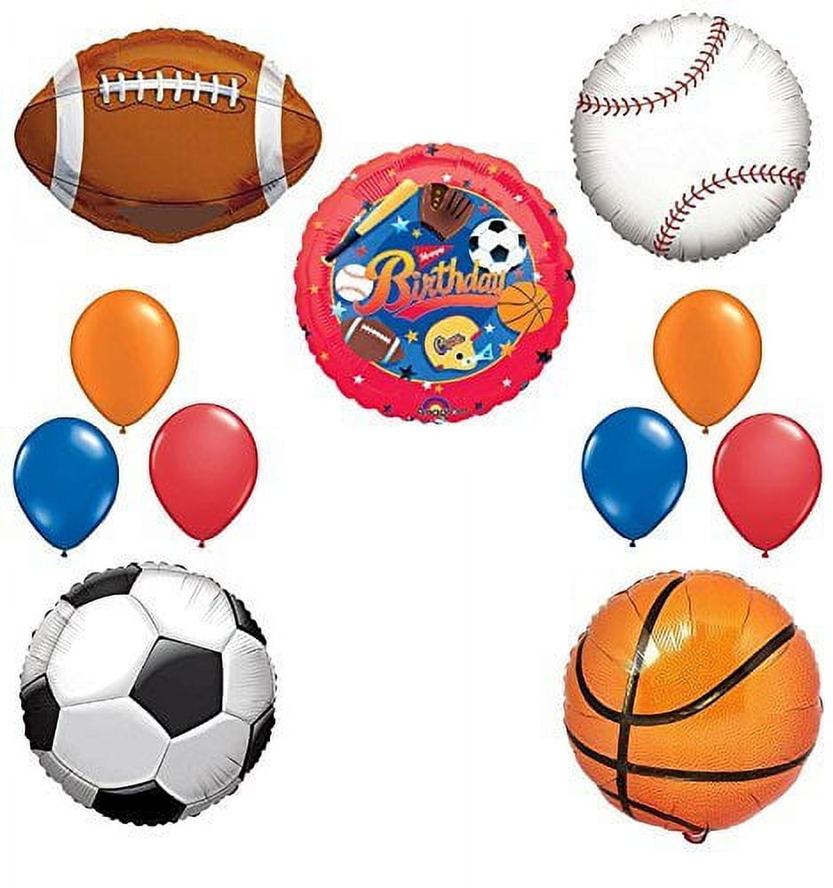 MAYFLOWER DISTRIBUTING The Ultimate Sports Theme Birthday Party Supplies and Balloon Decorating Kit