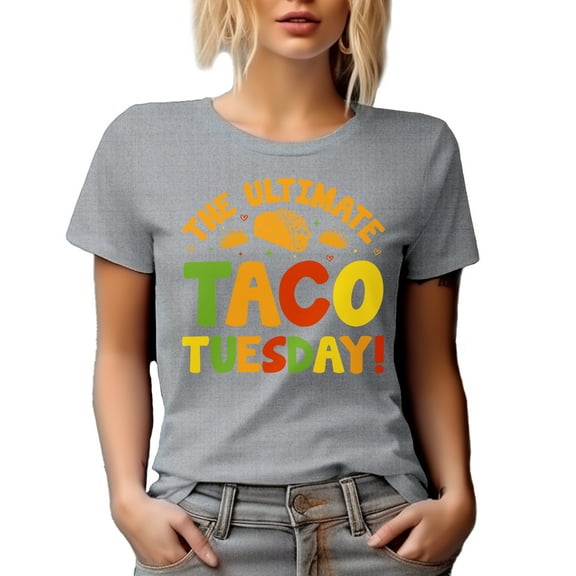 The Ultimate Taco Tuesday, Taco Lover Quote, Heather Grey T-Shirt, XL