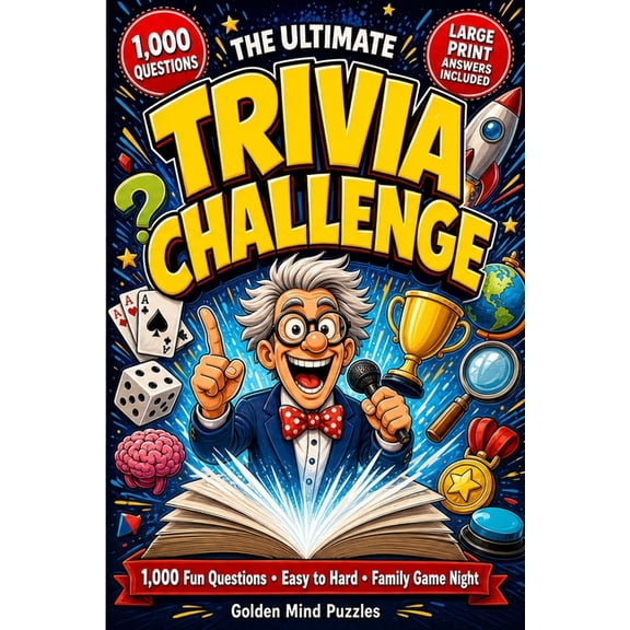 The Ultimate Trivia Challenge: 1,000 Fun Multiple-Choice Questions for Adults and Families: 50 Easy-to-Hard Rounds for G, (Paperback)
