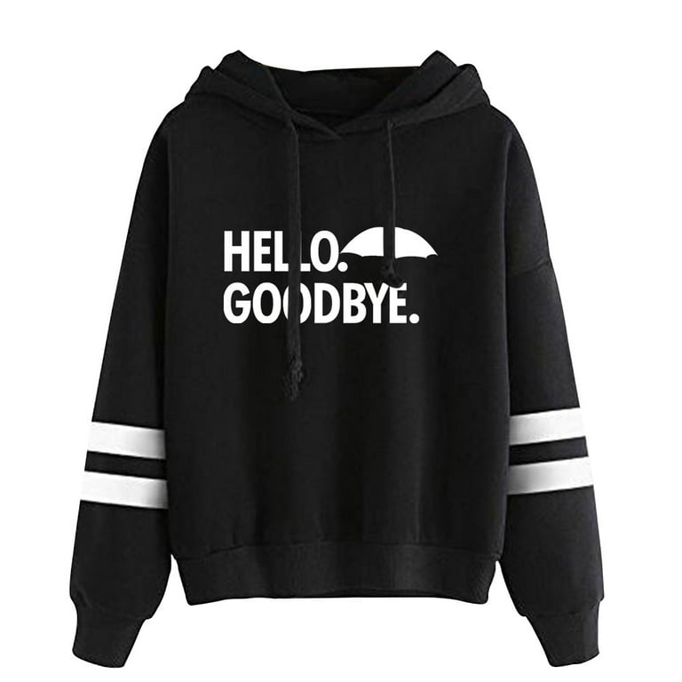 The Umbrella Academy Hello Goodbye Merch Hoodies Pocketless Parallel Bars Sleeve Sweatshirt Woman Man Clothes
