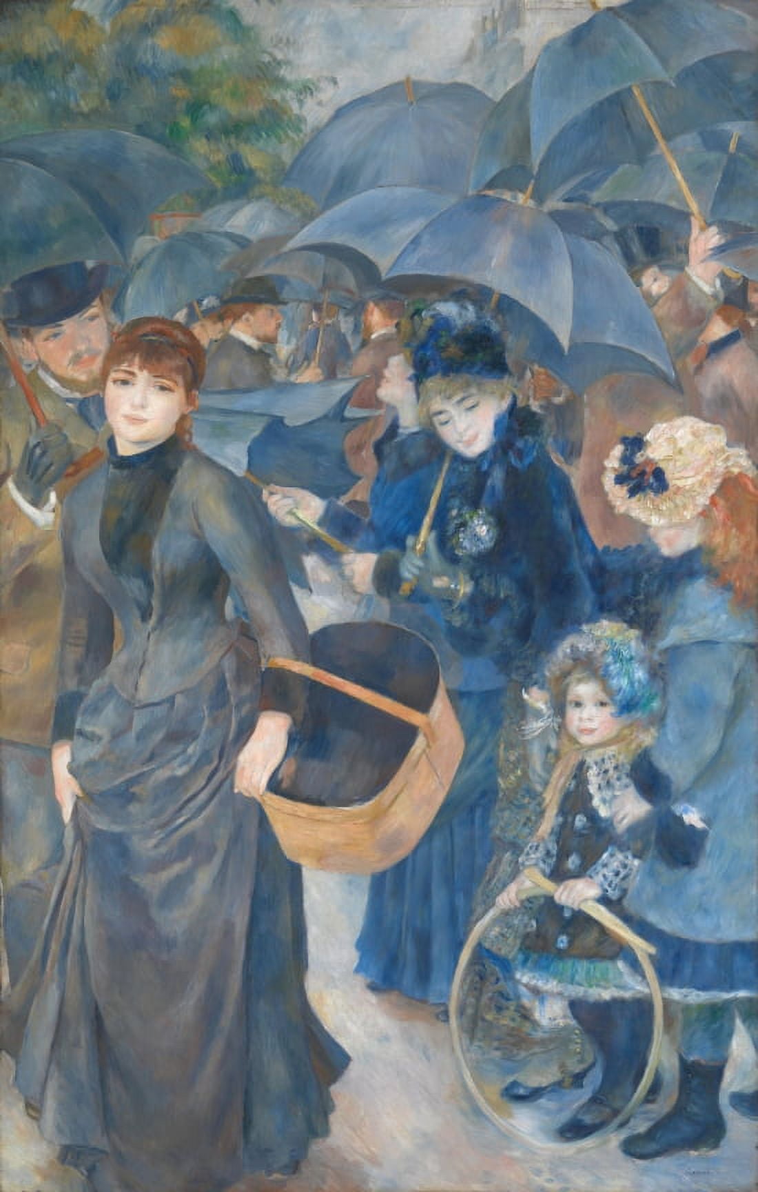 The Umbrellas Canvas Art - Pierre Auguste Renoir (24 x 36)