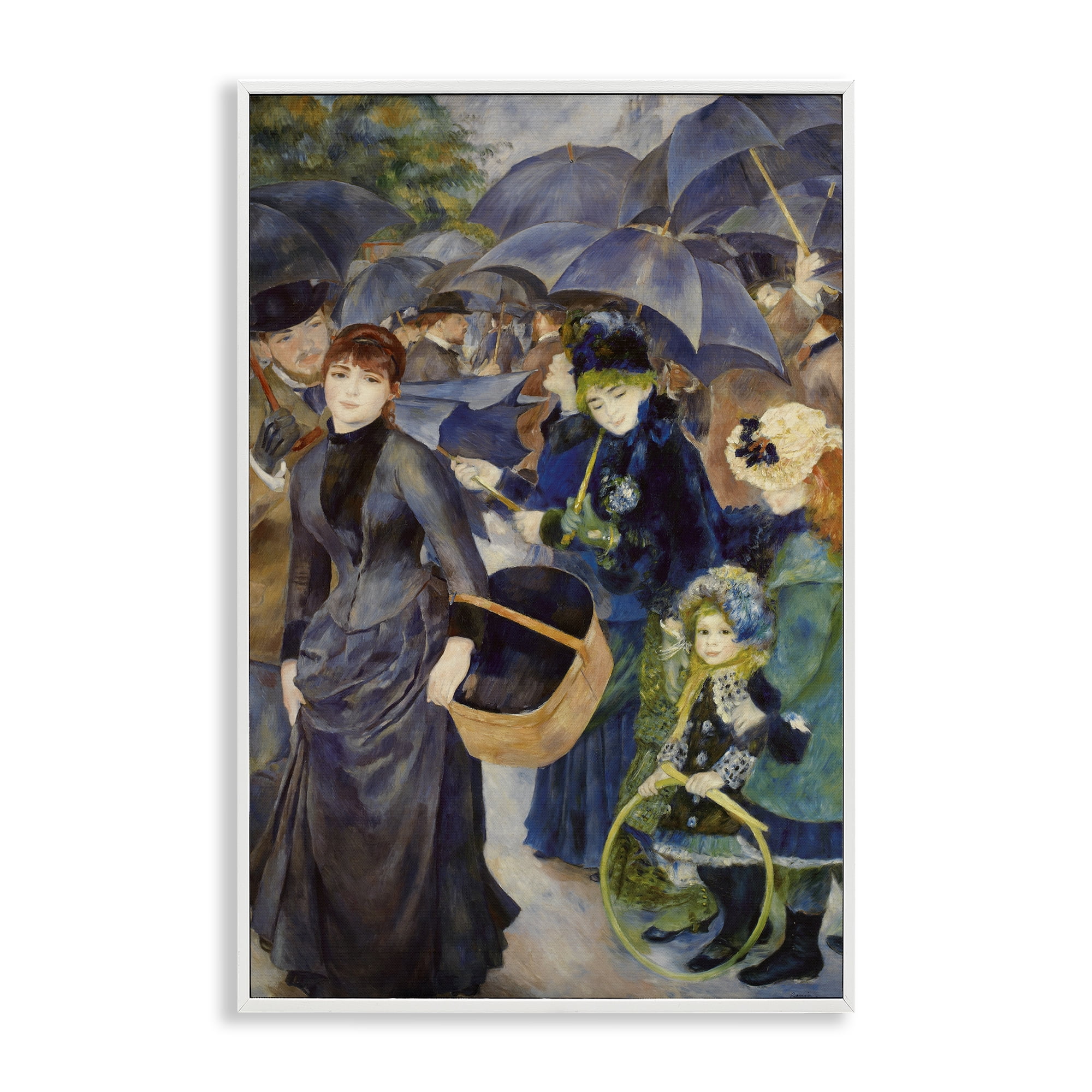 The Umbrellas Renoir White Framed Giclee Art, design by Masters Collection