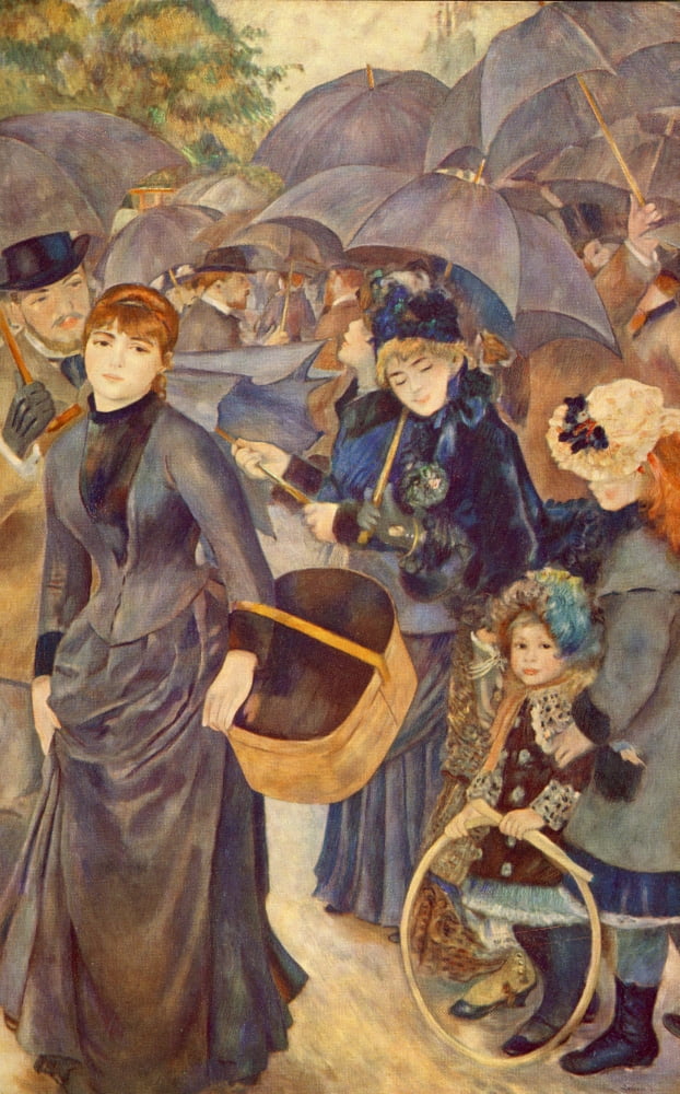The Umbrellas c1883 Canvas Art - Pierre-Auguste Renoir (24 x 36)