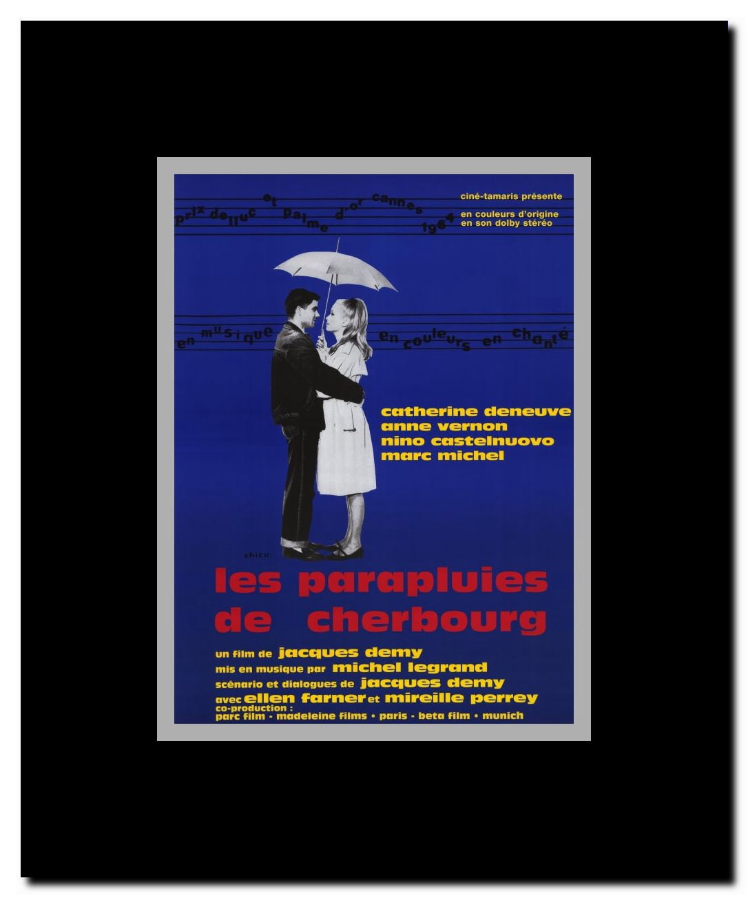 The Umbrellas of Cherbourg Framed Movie Poster