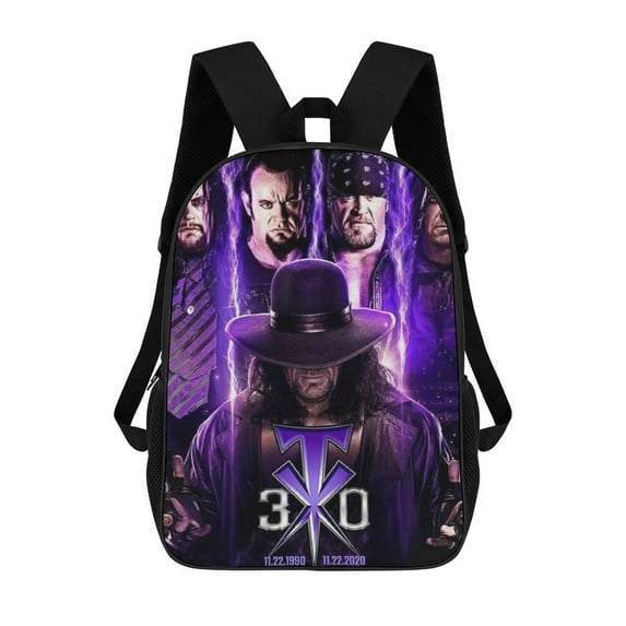 The Undertaker Backpack, 17 Inch Laptop Backpack, Water-Resistant BookBag, Adjustable Shoulder Straps, Durable 600D Polyester