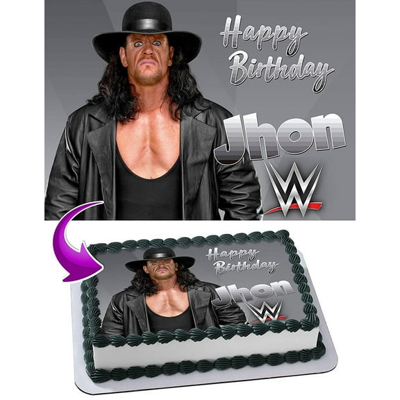 The Undertaker Edible Cake Image Topper Personalized Birthday Party 1/4 Sheet