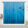 thumbnail image 1 of The Underwater World Art Curtains, Marine Life Seagrass Plant Window Treatments Panel Pair Blackout Curtains Home Bedroom Dorm Privacy Decor(Rod Pocket), 1 of 5