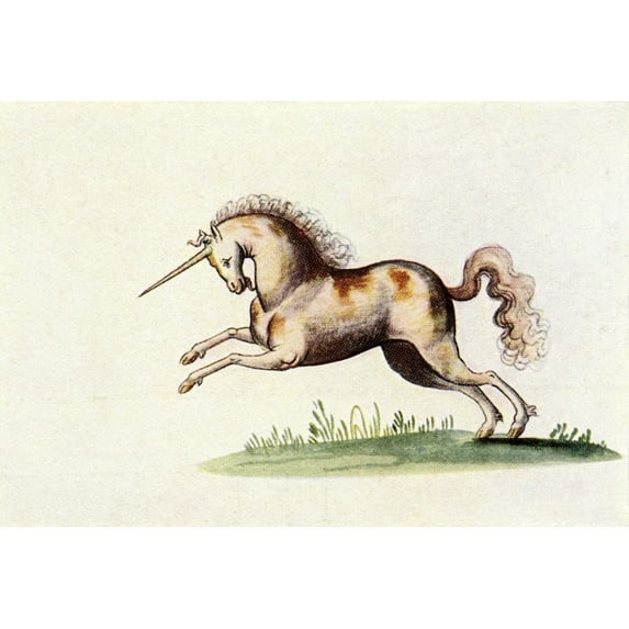 The Unicorn. After an illustration from The Livre d'Amis of Marguerite de Valois in The Illustrated London News Christ