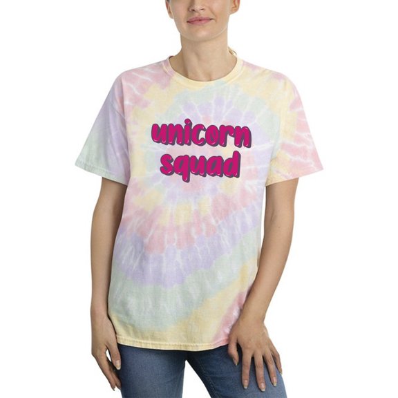 The Unicorn Squad Tie Dye Spiral Women -Smartprints Designs, Female Medium