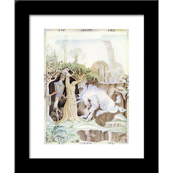 The Unicorn (Valiant Little Tailor) 20x24 Framed Art Print by Nielsen, Kay