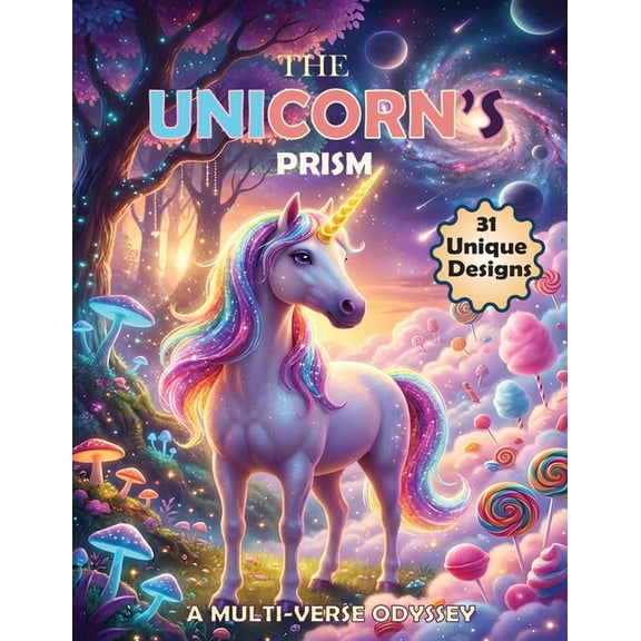 The Unicorn's Prism: A Multi-Verse Odyssey, 31 Epic Portals to Space, Candy Kingdoms, and Seasonal Wonders-A Large Print, (Paperback)