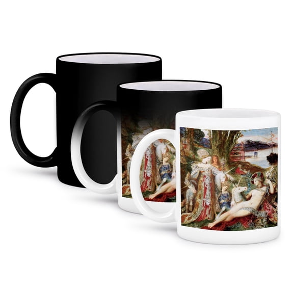 3dRose, The Unicorns by Gustave Moreau, 11oz Magic Transforming Mug