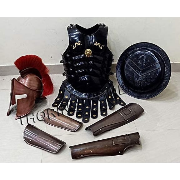 Thor Instruments 300 Spartan Copper Helmet Leg & Arm Guard Black Jacket & Shields