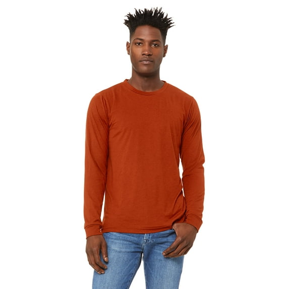 The Unisex Jersey Long-Sleeve T-Shirt - BRICK TRIBLEND - L