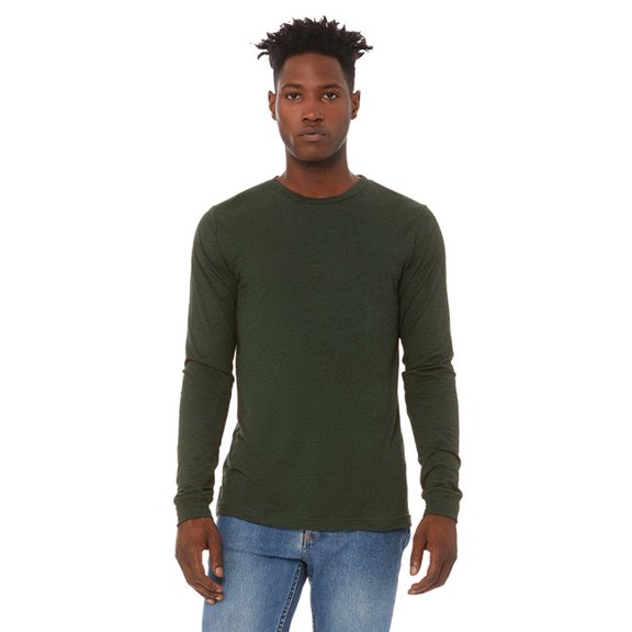 The Unisex Jersey Long-Sleeve T-Shirt - EMERALD TRIBLEND - S