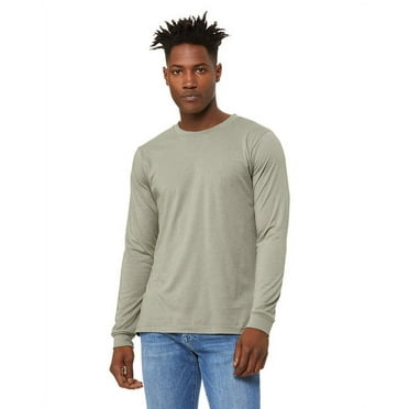 The Unisex Jersey Long-Sleeve T-Shirt - HEATHER STONE - XS